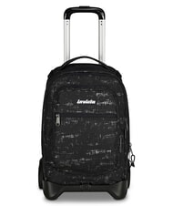 INVICTA PLUG FANTASY Sac &agrave; dos trolley d&eacute;tachable gribouillage noir - Sacs &agrave; dos &agrave; roulettes - 1