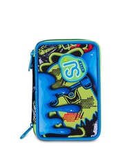 SJGANG SOFT POUCH BOY Trousse &agrave; crayons avec kit scolaire Noir - &Eacute;tuis et Accessoires - 1