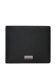 TOMMY HILFIGER TH CENTRAL porte-cartes de cr&eacute;dit en cuir le noir - Portefeuilles Homme - 1