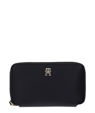 TOMMY HILFIGER TH LOGOTAPE portefeuille zipp&eacute; le noir - Portefeuilles Femme - 1
