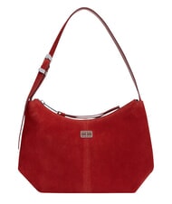 TOMMY HILFIGER TJW SLOUCHY Sac bandouli&egrave;re en cuir su&eacute;d&eacute; Rouge d'Arizona - Sacs pour Femme - 1