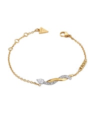 GUESS TWIST Bracelet tress&eacute; en acier or jaune/rhodium - Bracelets - 1