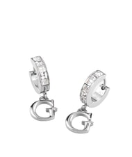 GUESS HUGGIE ME Boucles d'oreilles pendantes en acier plaqu&eacute; ARGENT - Boucles d'oreilles - 1