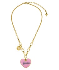GUESS VINTAGE Collier en acier or jaune/rose - Colliers - 1