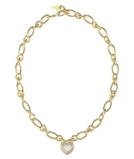 GUESS AMAMI Collier en acier plaqu&eacute; or et cristal or jaune/blanc - Colliers - 1