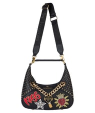 BRACCIALINI ROCK Sac bandouli&egrave;re M, avec bandouli&egrave;re noir - Sacs pour Femme - 1