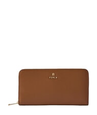 FURLA CAMELIA Grand portefeuille zipp&eacute; Cognac - Portefeuilles Femme - 1