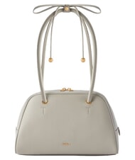 FURLA POPPY Sac bandouli&egrave;re en cuir gris pierre - Sacs pour Femme - 1