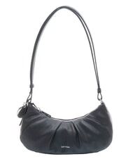 CALVIN KLEIN ENGRAVED HW sac bandouli&egrave;re sur noir - Sacs pour Femme - 1