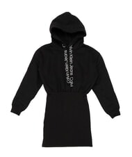 CALVIN KLEIN CK JEANS robe &agrave; capuche noir/blanc &eacute;clatant - V&ecirc;tements femme - 1