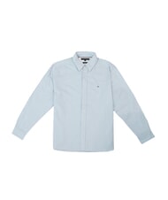 TOMMY HILFIGER TH Chemise en coton &agrave; manches longues bleu venteux - Chemises pour hommes - 1