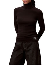 CALVIN KLEIN CK JEANS Pull &agrave; col roul&eacute;, manches longues ck noir - Chandails pour femmes - 1
