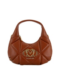 LOVE MOSCHINO EMBOSSED Sac &agrave; main avec bandouli&egrave;re ch&acirc;taigne - Sacs pour Femme - 1