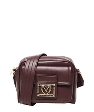 LOVE MOSCHINO LOCKED IN GOLD Mini sac bandouli&egrave;re vin - Sacs pour Femme - 1