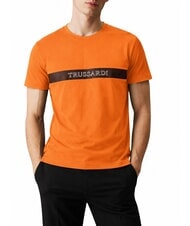 TRUSSARDI DIGITAL LEVRIERO T-shirt en coton &agrave; manches courtes - T-shirt
