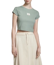 CALVIN KLEIN WOVEN LABEL T-shirt en coton &agrave; manches courtes - T-shirt