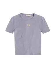 CALVIN KLEIN WASHED WOVEN LABEL T-shirt en coton &agrave; manches courtes violet - T-shirt - 1