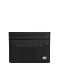 TOMMY HILFIGER TH SOHO porte-cartes en cuir plat le noir - Portefeuilles Homme - 1