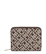TOMMY HILFIGER TH ICON Petit portefeuille zipp&eacute; mono neutre - Portefeuilles Femme - 1