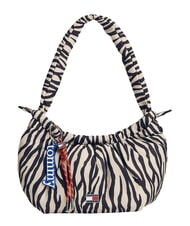 TOMMY HILFIGER TJW ICON sac bandouli&egrave;re papier journal &agrave; imprim&eacute; z&egrave;bre - Sacs pour Femme - 1