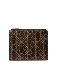 CALVIN KLEIN EMBLEM AOP portefeuille &agrave; double fermeture &eacute;clair - Portefeuilles Femme