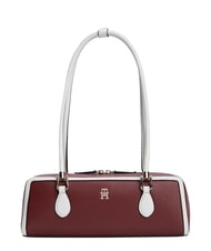 TOMMY HILFIGER TH GRACE sac bandouli&egrave;re velours bordeaux - Sacs pour Femme - 1