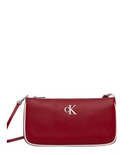 CALVIN KLEIN CONTRAST CK sac bandouli&egrave;re vin de Bordeaux - Sacs pour Femme - 1