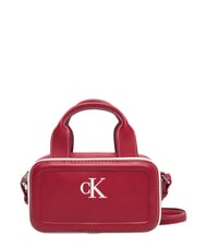 CALVIN KLEIN CONTRAST CK Mini sac &agrave; main avec bandouli&egrave;re vin de Bordeaux - Sacs pour Femme - 1