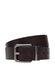 CALVIN KLEIN CASUAL ROLLER Ceinture r&eacute;versible en cuir noir/ck brun fonc&eacute;/antique s - Ceintures - 1
