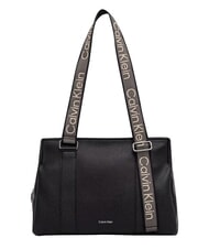 CALVIN KLEIN WEBBING sac bandouli&egrave;re sur noir - Sacs pour Femme - 1
