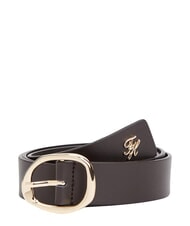 TOMMY HILFIGER TH SCULPT ceinture en cuir fondant brun - Ceintures - 1