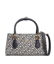 TOMMY HILFIGER TH GRACE Sac &agrave; main avec bandouli&egrave;re bleu mono - Sacs pour Femme - 1