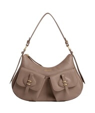 COCCINELLE MAVERY POCKET Sac bandouli&egrave;re en cuir taupe chaud - Sacs pour Femme - 1