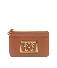 LOVE MOSCHINO LOCKED IN GOLD  Porte-monnaie ch&acirc;taigne - Portefeuilles Femme - 1