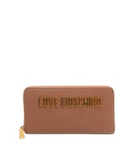 LOVE MOSCHINO BOLD LOVE Portefeuille Zip Around ch&acirc;taigne - Portefeuilles Femme - 1
