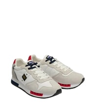 BLAUER QUEENS Baskets blanc/rouge/marine - Chaussures Homme - 1