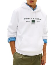 TOMMY HILFIGER TH Sweatshirt &agrave; capuche blanc - Pulls molletonn&eacute;s - 1