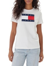 TOMMY HILFIGER TJ T-shirt en coton recycl&eacute; &eacute;cru - T-shirt - 1