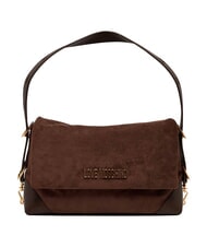 LOVE MOSCHINO SIGNATURE ZIP Sac bandouli&egrave;re ajustable brun/marron - Sacs pour Femme - 1