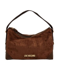 LOVE MOSCHINO SIGNATURE ZIP Sac bandouli&egrave;re ajustable brun/marron - Sacs pour Femme - 1