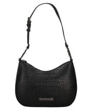 LOVE MOSCHINO JEWEL CROCO Sac bandouli&egrave;re ajustable Noir - Sacs pour Femme - 1