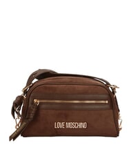 LOVE MOSCHINO SIGNATURE ZIP Sac bandouli&egrave;re ajustable brun/marron - Sacs pour Femme - 1