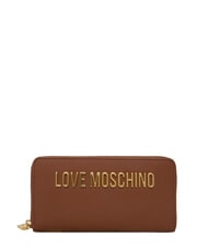 LOVE MOSCHINO BOLD LOVE Grand portefeuille zipp&eacute; brun - Portefeuilles Femme - 1