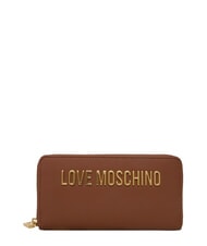 LOVE MOSCHINO BOLD LOVE Portefeuille moyen, fermeture &eacute;clair brun - Portefeuilles Femme - 1