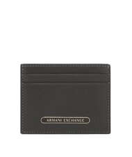ARMANI EXCHANGE BARCELONA Porte-cartes de cr&eacute;dit plat en cuir chim&egrave;re - Portefeuilles Homme - 1
