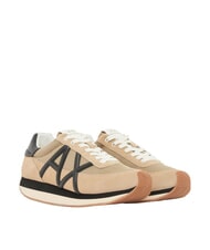 ARMANI EXCHANGE ROYALE SUEDE AIR MESH Baskets en cuir avec logo AX - Chaussures Homme