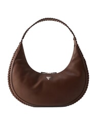 GUESS PETRA Grand sac bandouli&egrave;re Chocolat - Sacs pour Femme - 1