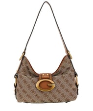 GUESS CAMDEN 4G sac bandouli&egrave;re logo lait/cognac - Sacs pour Femme - 1