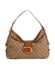 GUESS CAMDEN 4G Sac bandouli&egrave;re, imprim&eacute; int&eacute;gral logo lait/cognac - Sacs pour Femme - 1