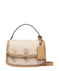 GUESS AUDREY                                   Sac &agrave; main avec bandouli&egrave;re logo beige - Sacs pour Femme - 1